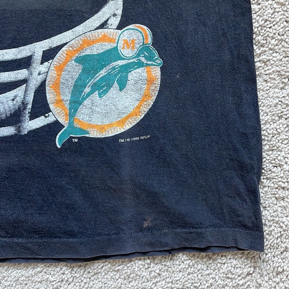 1996 Miami Dolphins Riddell Big Helmet NFL tee / size Large - Picture 4 of 8